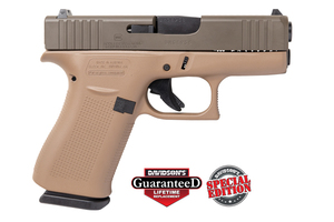 GLOCK G43X USA 9MM 3.4'' 10-RD DARK EARTH & PATRIOT BROWN PISTOL